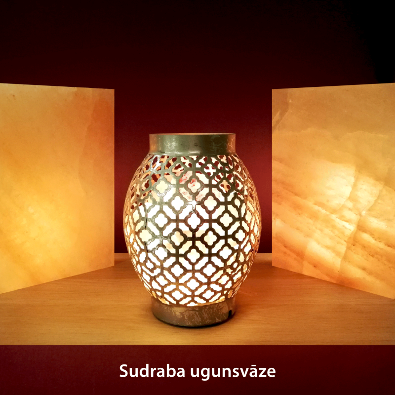 Sāls lampa Sudraba ugunsvāze