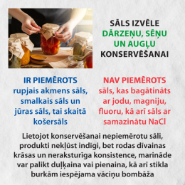 Par sāls veidiem konservēšanai
