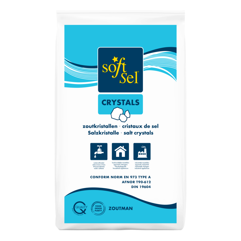 Ūdens mīkstināšanas sāls kristāli Soft-Sel